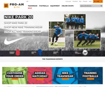 Pro-Amkits.co.uk(Teamwear & Sports Kit Supplier) Screenshot