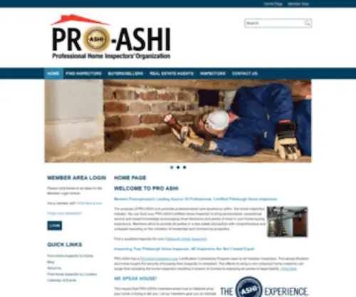 Pro-Ashi.com(PRO-ASHI Home Inspectors In Pittsburgh PA) Screenshot
