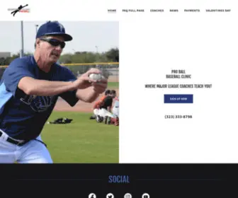 Pro-Ball.com(Pro-Ball Baseball Clinic) Screenshot