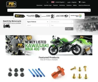 Pro-Bolt.com(Professional Motorcycle Bolts and Fasteners) Screenshot