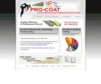 Pro-Coat.co.za(Powder coating) Screenshot