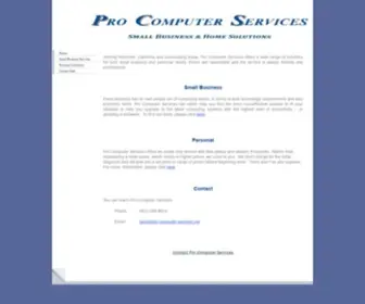 Pro-Computer-Services.net(Pro Computer Services) Screenshot