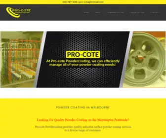 Pro-Cote.com.au(Powder Coating Melbourne) Screenshot