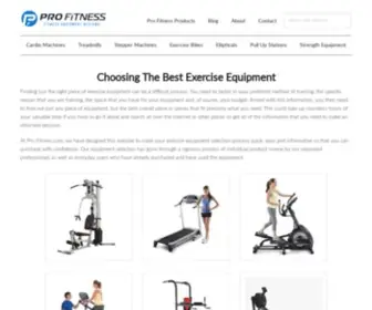 Pro-Fitness.com(Choosing The Best Exercise Equipment) Screenshot