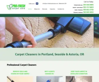 Pro-Freshcarpetcare.com(Carpet Cleaners) Screenshot