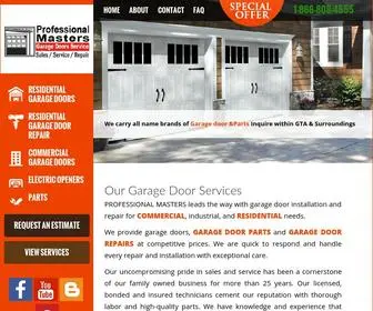 Pro-Master.ca(Pro-master Garage Doors) Screenshot