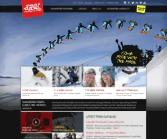 Pro-Ride.com(Pro Ride Snowboard Camps) Screenshot