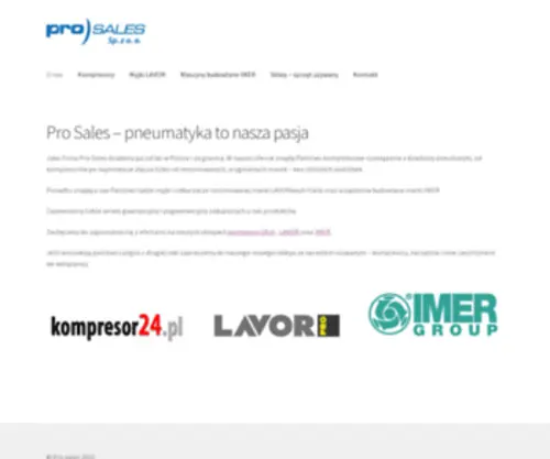 Pro-Sales.pl(Sprzedaż i serwis kompresorów (sprężarek)) Screenshot