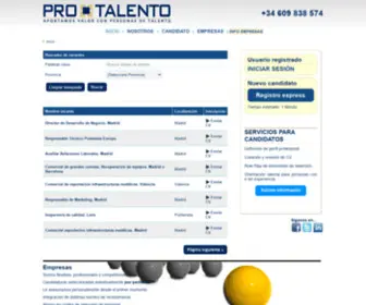 Pro-Talento.com(Vacantes Nacionales) Screenshot