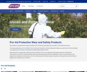 Pro-Val.com.au(Protective Clothing and Disposable Gloves Suppliers) Screenshot