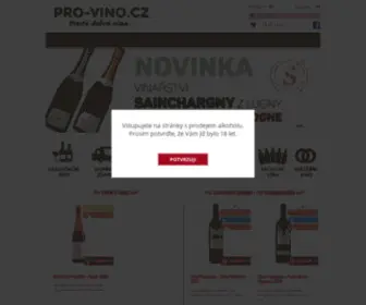 Pro-Vino.cz(Úvodní stránka) Screenshot