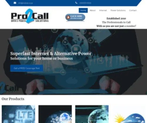 Pro2Call.co.za(Pro2Call Your Local Home Improvement Guide) Screenshot