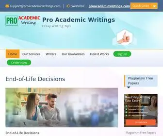 Proacademicwritings.com(End-of-Life Decisions Planning for End- of- Life) Screenshot
