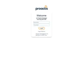 Proactismanagedservices.com(PROACTIS Sourcing Services Client Portal) Screenshot