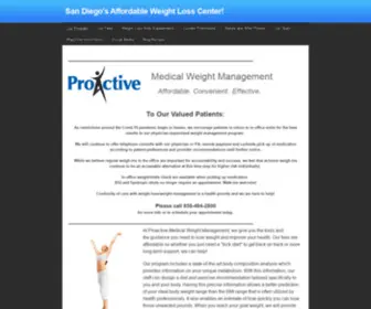 Proactive-Med.com(San Diego's Affordable Weight Loss Center) Screenshot