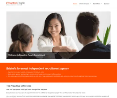 Proactivepeople.com(Recruitment Agency Bristol) Screenshot
