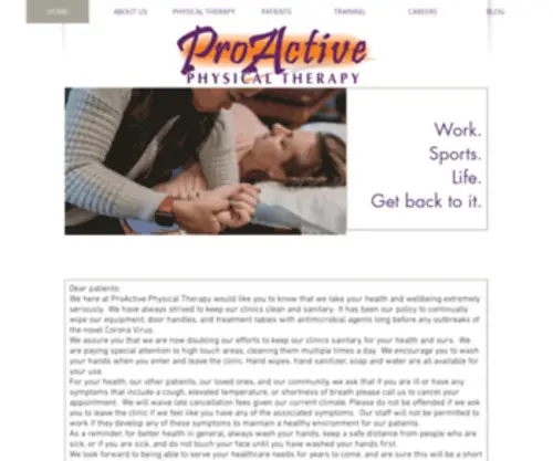 Proactivesportsmed.com(Physical Therapist) Screenshot