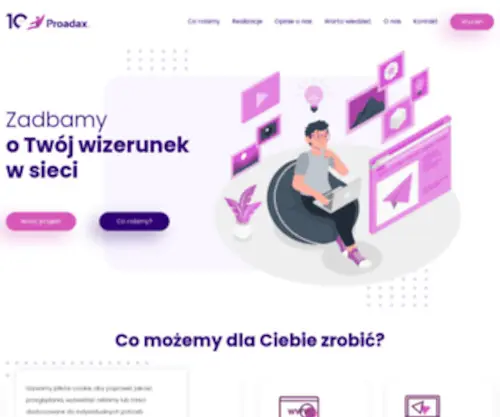 Proadax.pl(Agencja interaktywna Proadax oferuje nowoczesne strony www) Screenshot