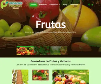 Proagroperuanos.com(PROVEEDOR DE FRUTAS Y VERDURAS LIMA PERU) Screenshot