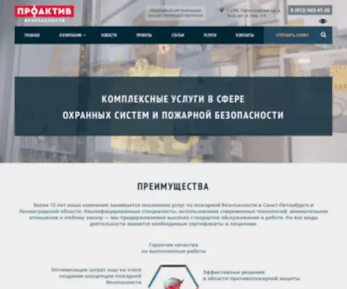 Proaktive.ru(Пожарные и Охранные сиcтемы защиты в Санкт) Screenshot
