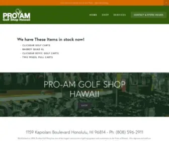 ProamGolfhawaii.com(PROAM GOLF SHOP HAWAII) Screenshot