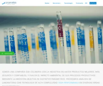 Proanalisis.com.ar(Investigaciones Químicas) Screenshot