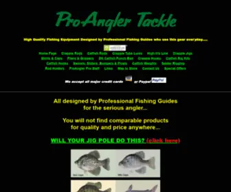 Proanglertackle.com(ProAngler Tackle) Screenshot