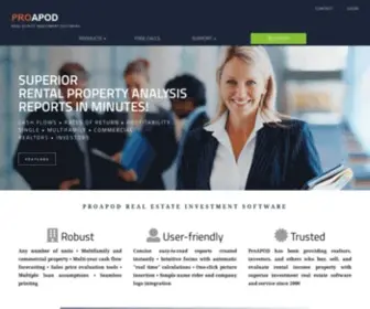 Proapod.com(Real Estate Investment Software) Screenshot