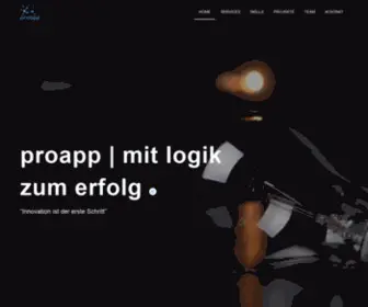 Proapp.ch(Software, leicht und effizient) Screenshot