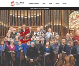 Proarte.org(Pro Arte Chamber Orchestra of Boston) Screenshot