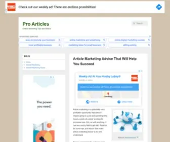 Proarticles.co.uk(proarticles) Screenshot