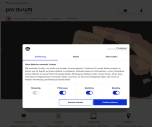 Proaurum-Tresorgold.de(Gold kaufen bei pro aurum Tresorgold) Screenshot