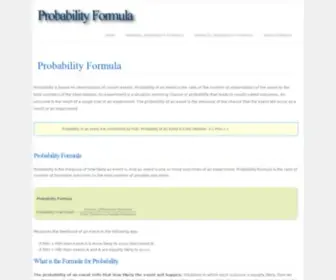 Probabilityformula.org(Probability Formulas for Class 10 and 12) Screenshot