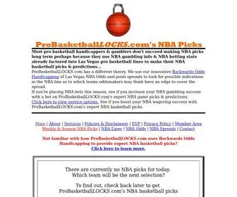 Probasketballlocks.com(Pro Basketball Locks) Screenshot