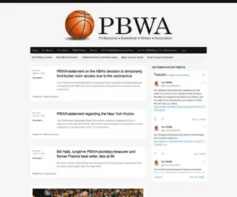 Probasketballwriters.org(Professional Basketball Writers Association) Screenshot