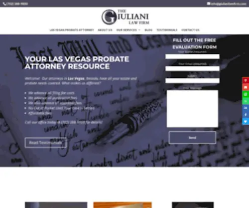 Probateattorneyvegas.com(The Giuliani Law Firm) Screenshot