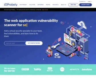 Probely.com(Automated Web Application & API Vulnerability Scanner) Screenshot