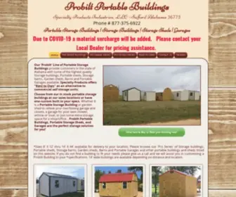 Probiltportablebuildings.com(Probilt Portable Buildings) Screenshot