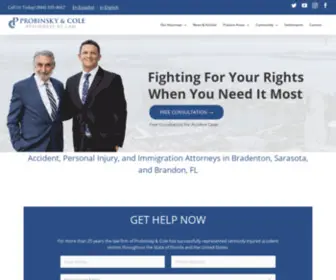 Probinskylaw.com(Personal Injury) Screenshot