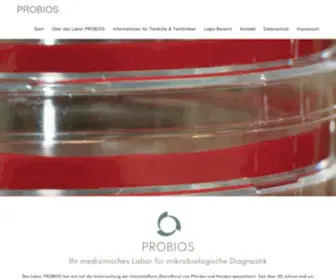 Probios.at(PROBIOS Medizinisches & mikrobiologisches Labor) Screenshot