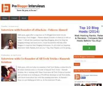 Probloggerinterviews.com(Probloggerinterviews) Screenshot