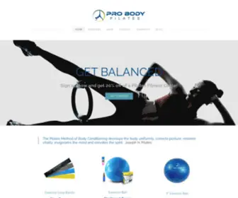 Probodypilates.com(ProBody Pilates) Screenshot