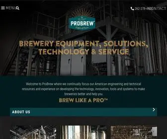 Probrew.com(Brewery Equipment) Screenshot