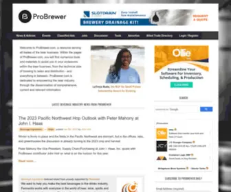 Probrewer.com(An Online Resource Serving The Beer Industry) Screenshot