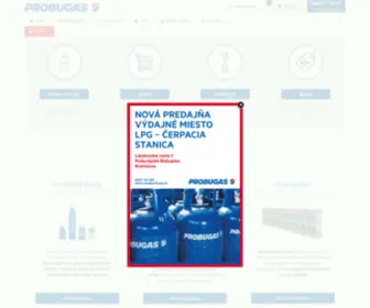 Probugas.sk(Dodávateľ plynov Propán) Screenshot