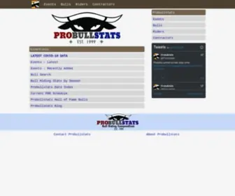 Probullstats.com(Probullstats Bull Riding Data Central) Screenshot