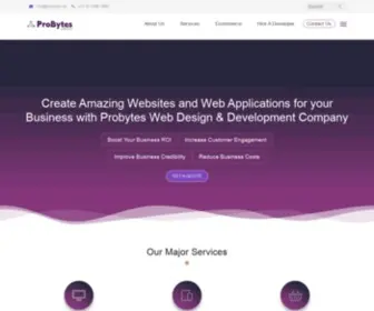 Probytes.net(Web Design and Development Company in India) Screenshot