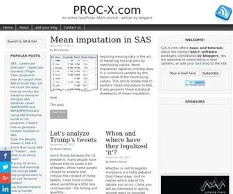 Proc-X.com(An online (unofficial) journal about the SAS(R) software) Screenshot