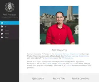 Procaccia.info(Ariel Procaccia) Screenshot
