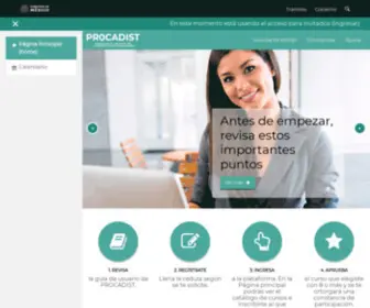Procadist.gob.mx(Programa de Capacitación a Distancia para Trabajadores) Screenshot